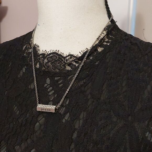 Lia Sophia Inspirational Motivational Rolling Tube Bead Necklace Dream Believe - Picture 5 of 7